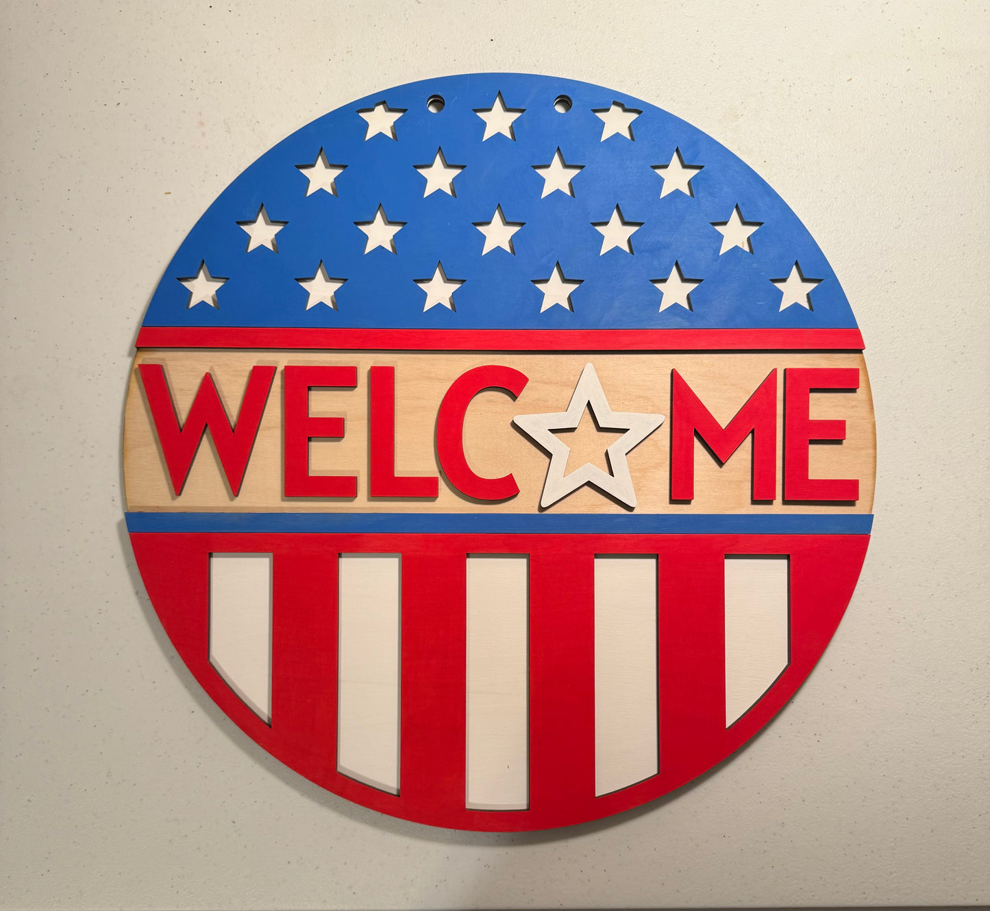 Welcome American Flag